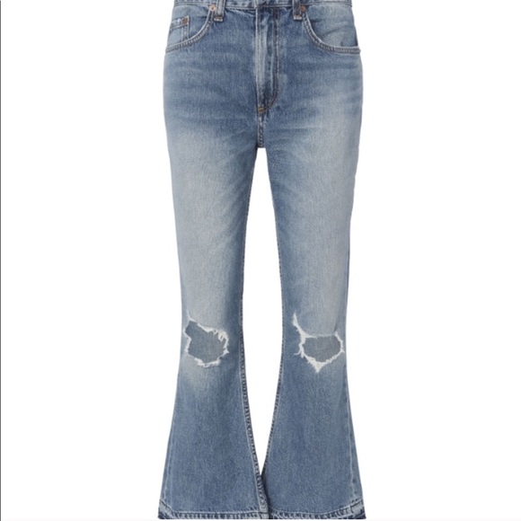 Rag and bone flare cropped jeans high waisted - Picture 3 of 5